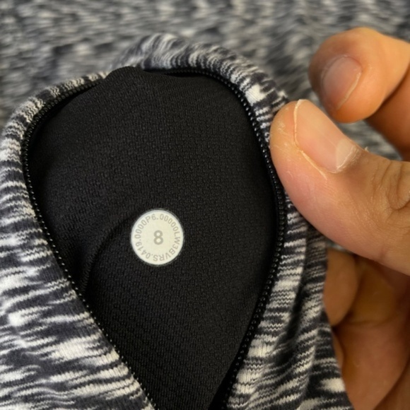 Lululemon Runderful Long Sleeve Spaced Out Space Dye Black White - Picture 11 of 11